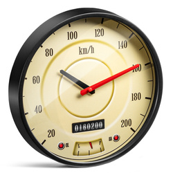 Driver's clock SPEEDOMETER