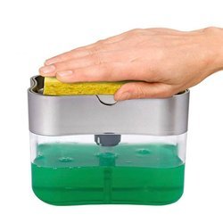 Liquid dispenser with sponge