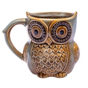 Owl mug - AQUAMARINE NEW