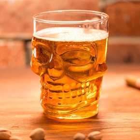 Skull beer glass