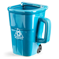 Trash bin mug - blue