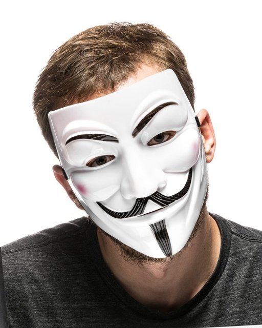 Image of Guy Fawkes mask. Anonymous mask. (photo)