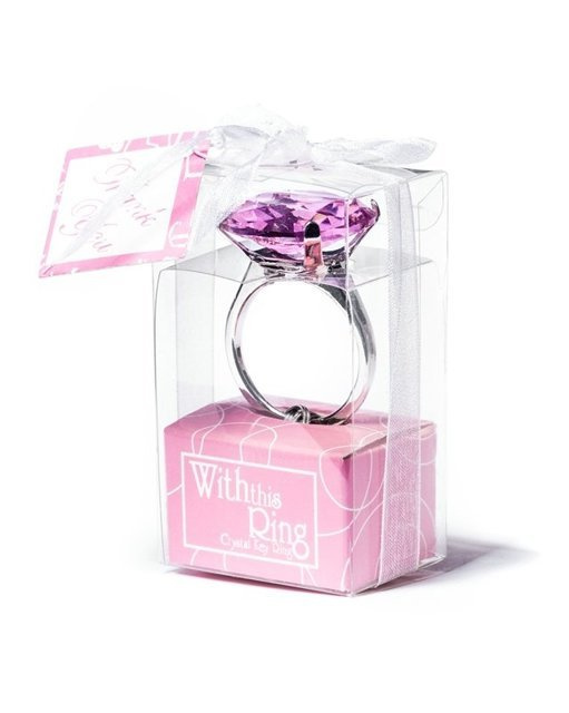 Diamond key ring pink pink Wedding gadgets All products Gadget
