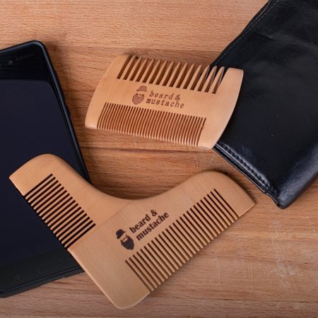 Beard & mustache comb set