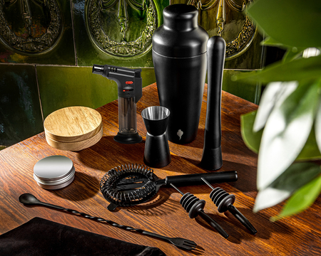 Coctail shaker & smoker set  DELUXE