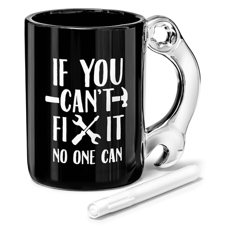 FIXIT MUG with a WHITEBOARD MARKER  