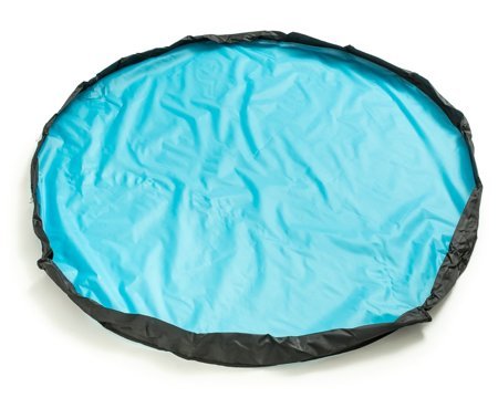 Fabric bag with a playing mat 2in1 - BLUE 