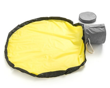 Fabric bag with a playing mat 2in1 - YELLOW