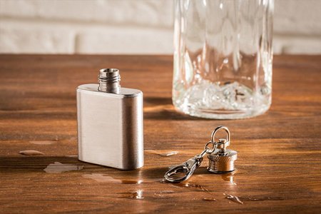 Flask keychain