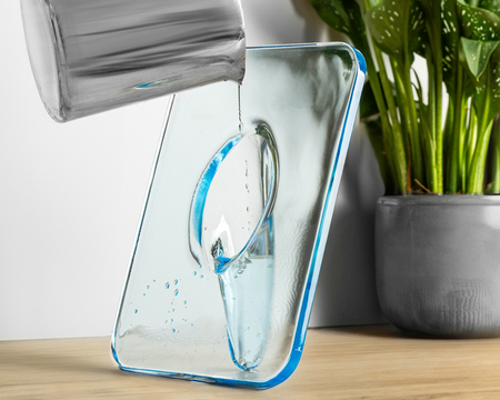 Flower frame vase - TRANSPARENT BLUE