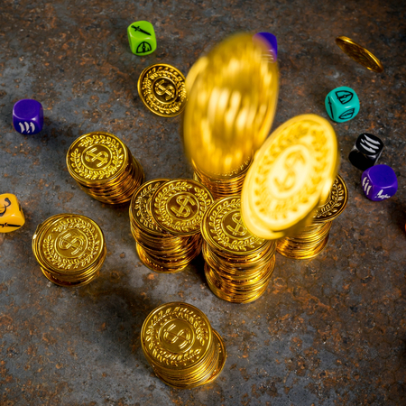 Golden game coins 144 pcs set