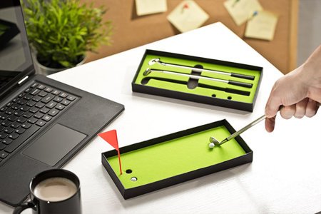 Golf pen set delux with green