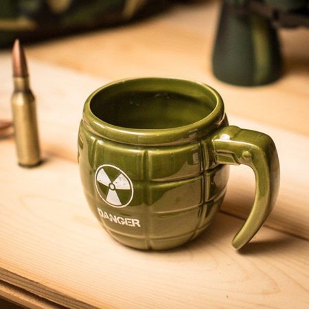Grenade mug DANGER - GREEN