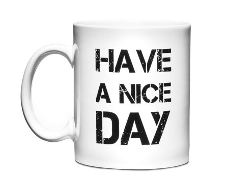 Have a Nice Day Middle Finger Mug - WHITE