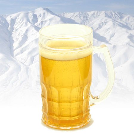 Ice beer mug CHILLER XXL 650 ml - golden