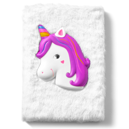 Notebook squishy UNICORN with furry 