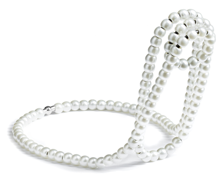 Pearl necklace wine holder - WHITE