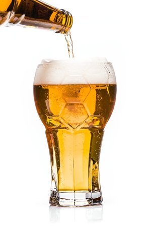 Soccer beer glass