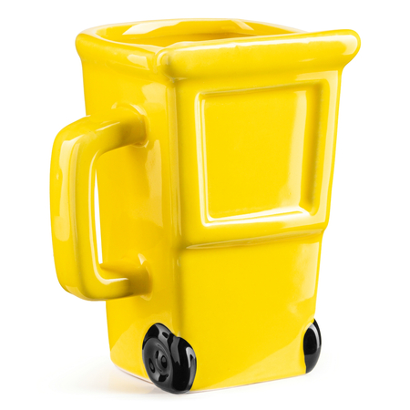 Trash bin mug - yellow 