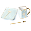 BAG mug ceramic set with spoon & saucer - MINT