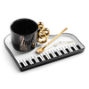 Ceramic Coffee Music Set with spoon & saucer