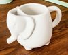 ELEPHANT mug - WHITE - with tea bag