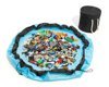 Fabric bag with a playing mat 2in1 - BLUE 