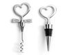 Heart shaped bottle stopper and opener - BLACK