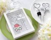 Heart shaped bottle stopper and opener - WHITE