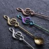 Metal tea spoons MUSIC CLEF 3 pcs