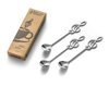 Metal tea spoons MUSIC CLEF 3 pcs SILVER