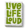 Notebook LIVE LIFE LOUD with sequins