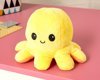 Reversible plush toy - octopus (orange- yellow)    