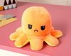 Reversible plush toy - octopus (orange- yellow)    