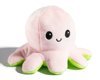 Reversible plush toy - octopus (pink - green)