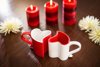 Romantic mugs red-white