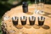 Stainless steel shot glass in case - 4 pcs set