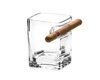 Whisky cigar holding glass