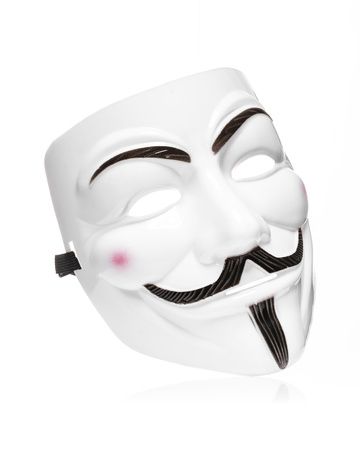 Anonymous mask, Guy Fawkes, V for Vendetta mask - WHITE