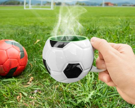 FOOTBALL mug (ceramics) -  green interior
