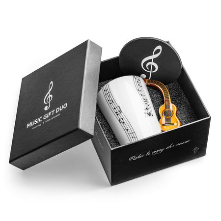 Music Gift Duo - Music mug CLASSIC GUITAR + coaster