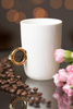 Ring mug white - golden ring