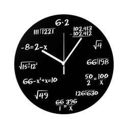 Math clock black