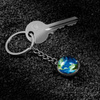 Keychain - glass EARTH - glowing in the dark 