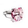 Diamond key ring HEART - pink