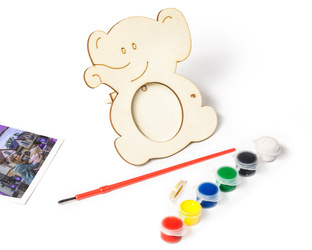 Fotoframe ELEPHANT with painting set