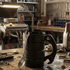 Ceramic Tire Mug with Wrench Handle and Spoon