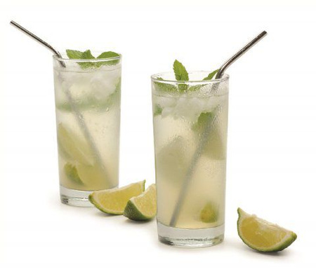 Stainless steel drinking straws (2 pcs/set + brush)