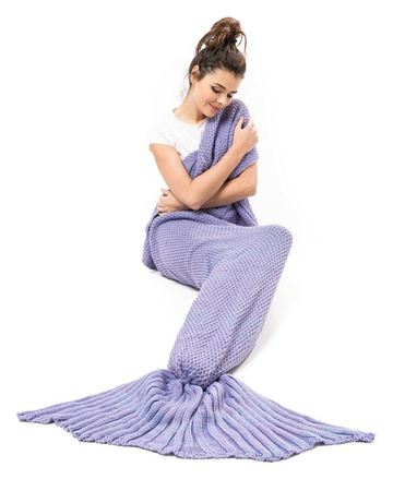 Mermaid tail blanket deluxe - PURPLE