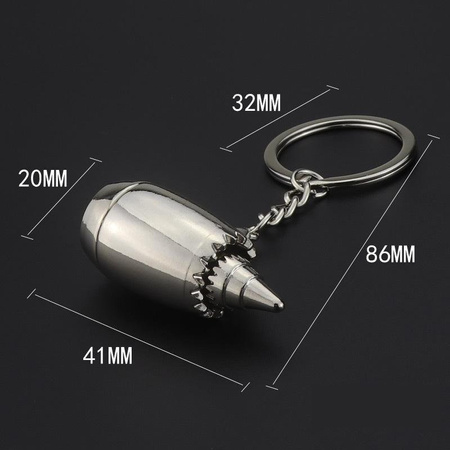 Jet engine keychain 